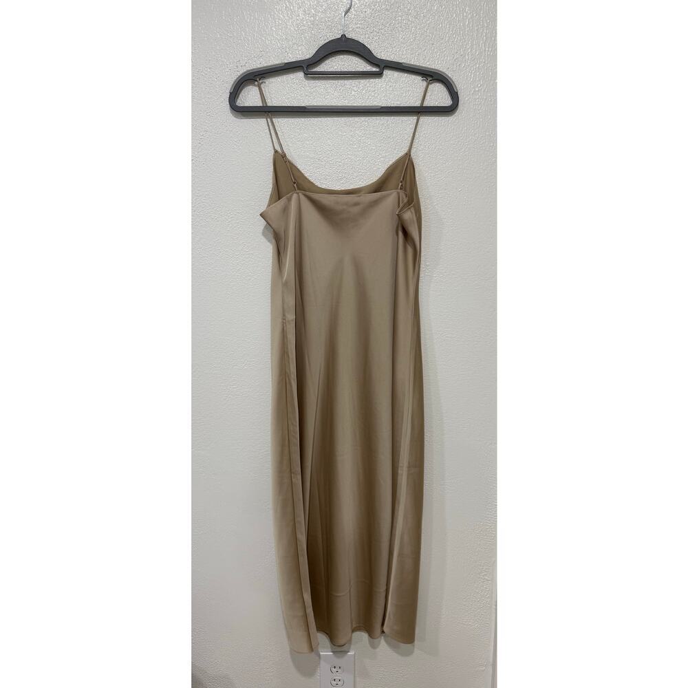 J. Crew Gwenyth Slip Dress Luster Charmeuse in Camel Tan Gold BV496 Size 8 - Picture 5 of 8